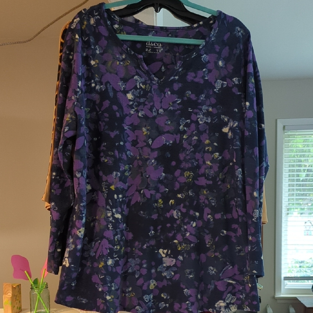 Women's Purple Floral Top